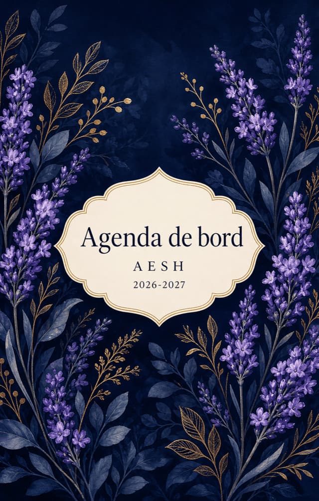 Couverture de Agenda de Bord AESH 2026-2027 Nuit